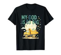 My God Is So Big Psalm 147:5 Construction Truck Watercolor Maglietta