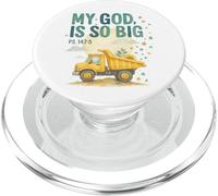 My God Is So Big Psalm 147:5 Construction Truck Watercolor PopSockets PopGrip per MagSafe