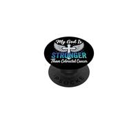 My God Is Stronger Than Colorectal Cancer PopSockets PopGrip Adesivo