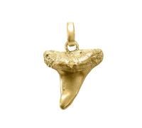 My Gold Ciondolo a forma di dente di squalo (senza catena), in argento Sterling 925, placcato oro massiccio, 22 mm x 17 mm, oro squalo A-06179-S901