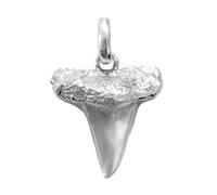 My Gold Ciondolo da uomo a forma di dente di squalo, in argento Sterling 925, 28 mm x 20 mm, bianco grande A-06230-S911