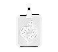 My Gold Donna Ciondolo da uomo Segno zodiacale Pesce Argento sterling 925 (senza catena) Piatto in vero argento 21mm x 12mm Oroscopo Gaudino A-03303-S923-Fis