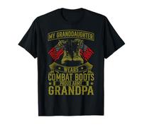 My Granddaughter Wears Combat Boots Woman Soldier Maglietta