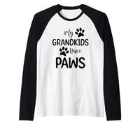 My Grandkids Have Paws Funny Dog Cat Nonna Nonna Maglia con Maniche Raglan