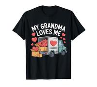 My Grandma Loves Me Ragazzi Ragazze Bambini Nipote Camion di Consegna Maglietta