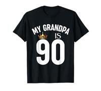 My Grandpa Is 90 90th 90 Anni Papà Papà Padre Pop Maglietta