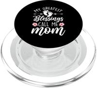 My Greatest Blessings Call Me Mom Life Festa della mamma PopSockets PopGrip per MagSafe
