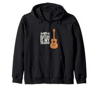 My Guitar Is My Therapist Musicista acustico ||- Felpa con Cappuccio