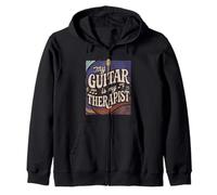 My Guitar Is My Therapist Musicista acustico --- Felpa con Cappuccio
