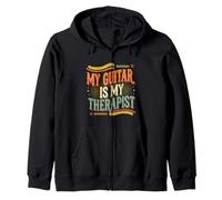 My Guitar Is My Therapist Musicista acustico |-- Felpa con Cappuccio