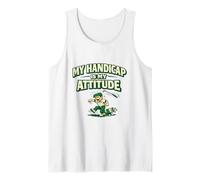 My Handicap Is My Attitude, Divertente Regalo per Golfisti Canotta