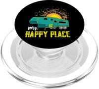 My Happy Place Camping - Divertente camper a 5 ruote PopSockets PopGrip per MagSafe