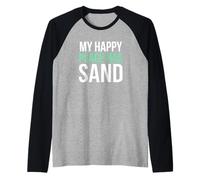 My Happy Place ha Sand Beachcomber Maglia con Maniche Raglan