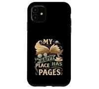 My Happy Place Has Pages Book Lover Reading Bibliophile Custodia per iPhone 11