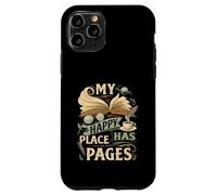 My Happy Place Has Pages Book Lover Reading Bibliophile Custodia per iPhone 11 Pro