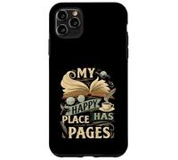 My Happy Place Has Pages Book Lover Reading Bibliophile Custodia per iPhone 11 Pro Max