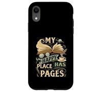 My Happy Place Has Pages Book Lover Reading Bibliophile Custodia per iPhone XR