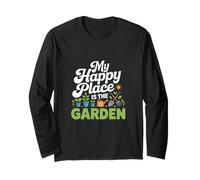 My Happy Place Is The Garden Piante Vita Maglia a Manica