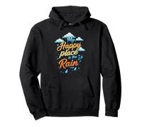 My Happy Place is the Rain - Rainy Day Lover Felpa con Cappuccio