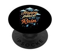 My Happy Place is the Rain - Rainy Day Lover PopSockets PopGrip Adesivo