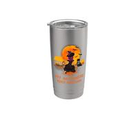 My Havanese Rides Shotgun Dog and Witch Funny Halloween Bicchiere termico in acciaio inox doppia parete