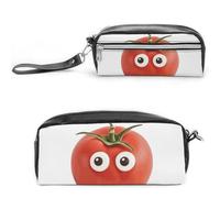 My Head Tomatoes, astuccio in pelle di grande capacità, con cerniera, piccola borsa portatile per trucchi, organizer per articoli da ufficio, per donne e uomini