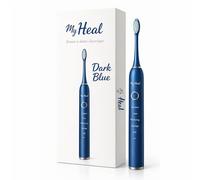 My Heal | Spazzolino elettrico sonico | Nuovo 2024 | Batteria da 3 mesi | 5 modalità di spazzolatura + timer 2 min | spazzolino elettrico ricaricabile | Confezione 1 manico e 2 spazzole (blu notte)