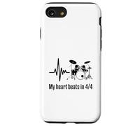 My Heart Beats In 4/4 Drummer Drum Kit Ritmo Custodia per iPhone SE (2020) / 7/8