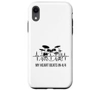 My Heart Beats In 4/4 Drummer Drum Kit Ritmo Custodia per iPhone XR