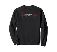 My Heart Beats In Code Programmer Developer EKG Felpa