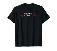My Heart Beats In Code Programmer Developer EKG Maglietta
