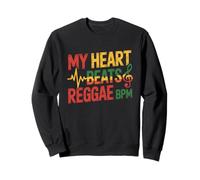 My Heart Beats Reggae BPM Vibrazioni Musicali Felpa
