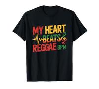 My Heart Beats Reggae BPM Vibrazioni Musicali Maglietta