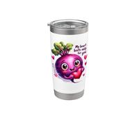 My Heart Beets Only For You Cute Beet Pun Bicchiere termico in acciaio inox doppia parete
