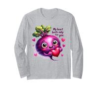 My Heart Beets Only for You Cute Beet Pun Maglia a Manica