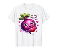 My Heart Beets Only for You Cute Beet Pun Maglietta
