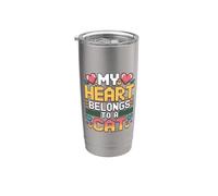 My Heart Belongs To A Cat Bicchiere termico in acciaio inox doppia parete