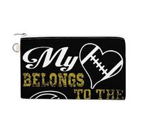 My Heart Belongs to Black Custom Canvas Coin Purse Change Wallet Bag Piccolo Trucco Borse per Uomo Donna 19,1 x 11,7 cm, Stile:, Taglia unica, MHXYZHW