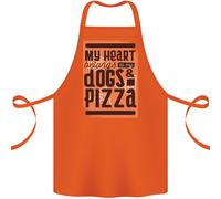 My Heart Belongs To Cani & Pizza Divertente Cotone Grembiule 100% Biologico