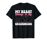 My Heart Belongs To My Grandkids Nonna Festa della Mamma Maglietta