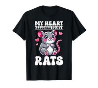 My Heart Belongs To My Rats Cute Rat Mamma Mouse Mamma Roditore Maglietta
