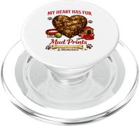 My Heart Has Fur Mud Prints & Memories, idea divertente per cani PopSockets PopGrip per MagSafe