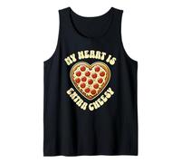 My Heart Is Extra Cheesy - Divertente Cuore a Forma di Pizza Canotta