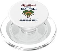 My Heart Is On That Field Baseball Mom Proud Game PopSockets PopGrip per MagSafe