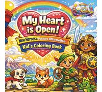 My Heart Is Open !: New Heroes & Positive Affirmations Kids Coloring Book