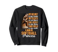 My Helmet Is My Crown Princess - Pallone da Softball da Donna Felpa