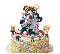 My Hero Academia, Accessori per Feste di Compleanno, tra Cui 1 Grande Topper per Torta 6 Cupcake, Decorazioni per Torte con Anime Anime, Grandi Dimensioni per Decorazioni Fai da Te, 2 Pezzi