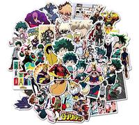 My Hero Academia, adesivi per computer portatile, con graffiti cartoni animati per bottiglia d'acqua, thermos, agenda per computer, skateboard, vinile impermeabile, ragazze, confezione da 50