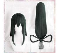 My Hero Academia Baku No Hero Asui Tsuyu Parrucche Cosplay Lungo Rettilineo Verde Scuro 80 Cm + Berretto Parrucca