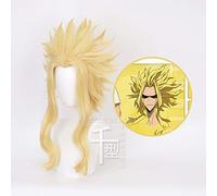 My Hero Academia Boku no Hiro Akademia All Might Short Golden Resistente al calore Sintetico Parrucche Cosplay per capelli + Cappellino per parrucca Taglia unica